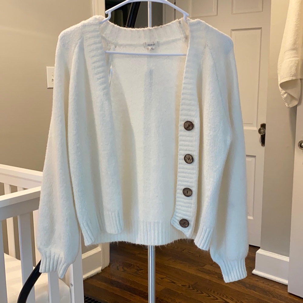 Debut ivory cardigan with buttons